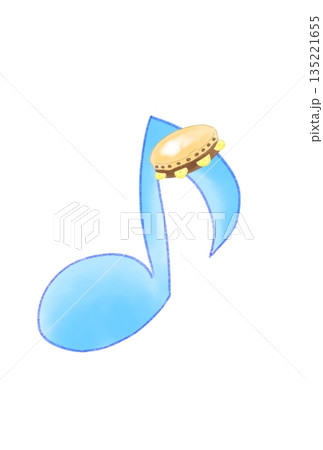 タンバリンの付いた音符 135221655
