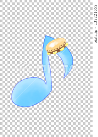 タンバリンの付いた音符 135221655