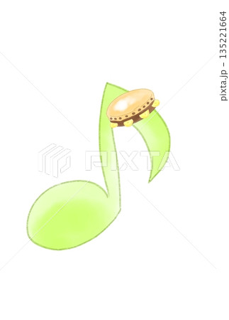 タンバリンの付いた音符 135221664