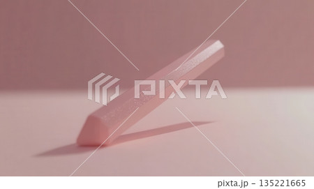 Elegant Pink Geometric Shape Minimalist Product Background Design 3D Art Rose Soft Line Form Clean 135221665