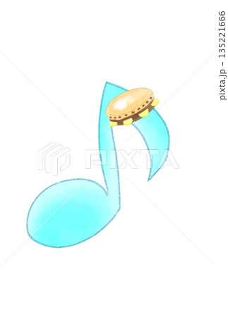 タンバリンの付いた音符 135221666