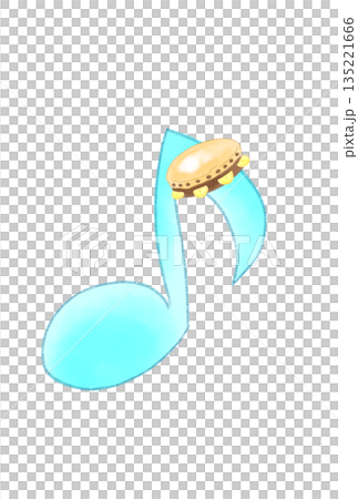 タンバリンの付いた音符 135221666