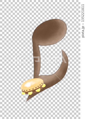 タンバリンの付いた音符 135221811