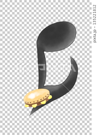 タンバリンの付いた音符 135221812