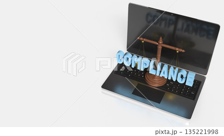 Digital Compliance and Legal Governance Technology Concept 3d render. Digital Compliance and Legal Governance Technology Concept 3d render. 135221998