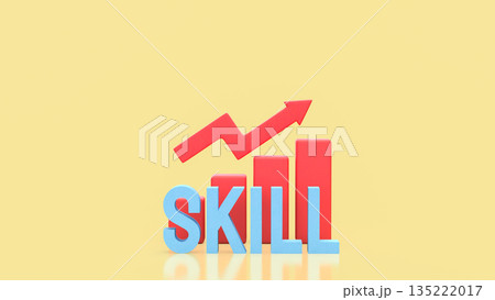 Skill Development Growth Chart for Career and Business Success 3d render. Skill Development Growth Chart for Career and Business Success 3d render. 135222017