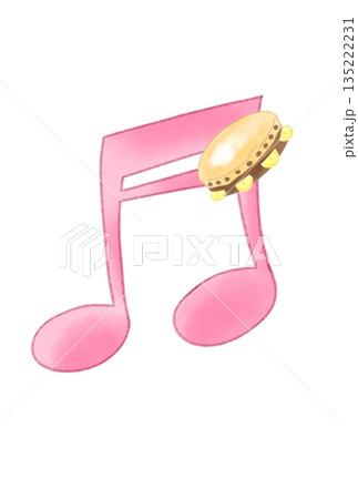 タンバリンの付いた音符 135222231