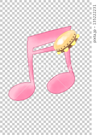 タンバリンの付いた音符 135222231