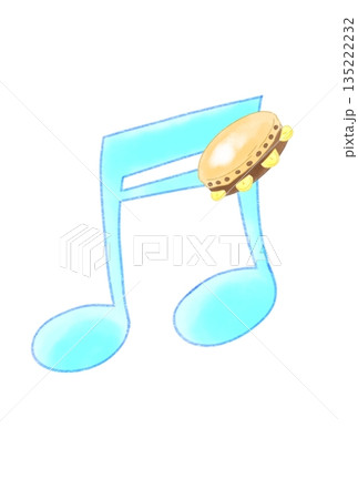 タンバリンの付いた音符 135222232