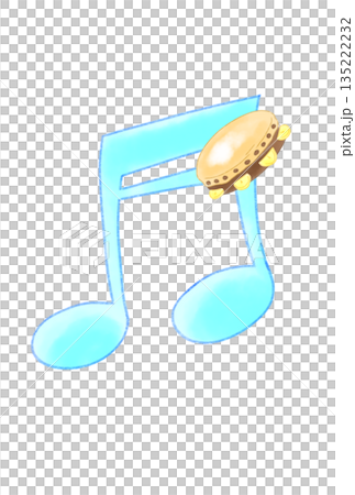 タンバリンの付いた音符 135222232