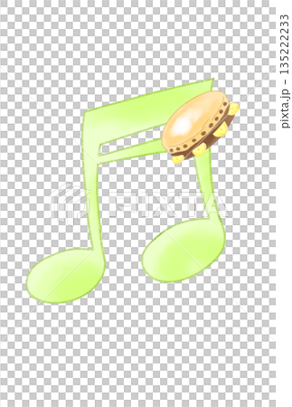 帶有鈴鼓的音符 135222233