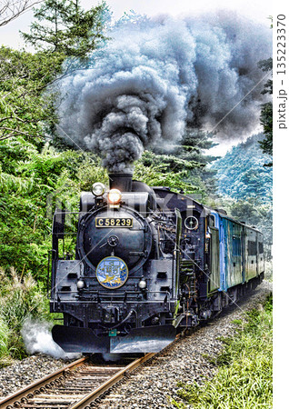 釜石線の蒸気機関車 135223370