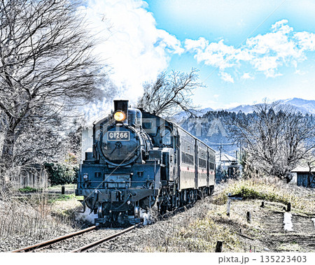 真岡鉄道の蒸気機関車 真岡鉄道の蒸気機関車 135223403