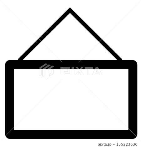 壁掛け札・案内板のシンプルアイコン素材 135223630