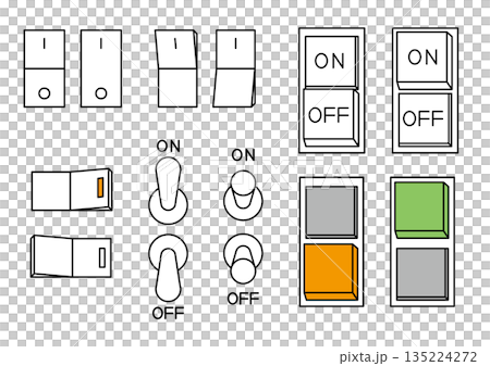 Switch and power button set Switch and power button set 135224272