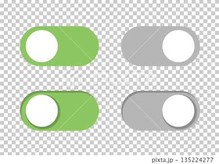 スイッチ・電源ボタンのアイコンセット 135224277
