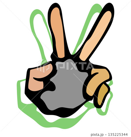 チョキ 135225344