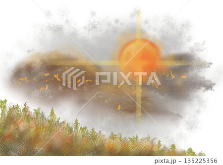 夕方 夕方 135225356