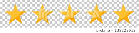 五星級插圖，非常適合用於排名和分數展示 135225918