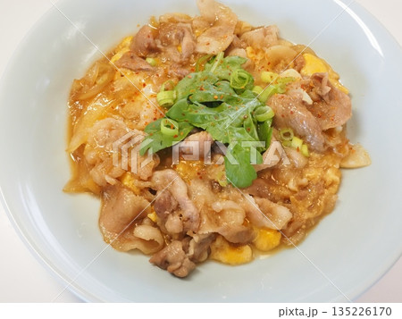 豚肉玉子とじ、妻の手作り家庭料理、家庭で楽しむ夕ご飯、幸せ家族 豚肉玉子とじ、妻の手作り家庭料理、家庭で楽しむ夕ご飯、幸せ家族 135226170