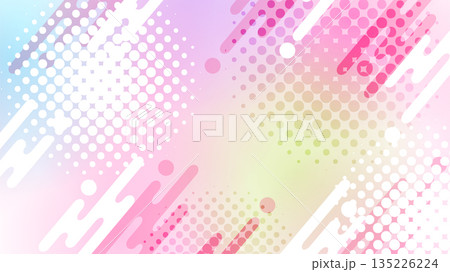 幾何学　抽象的　カラフル　模様　背景 135226224