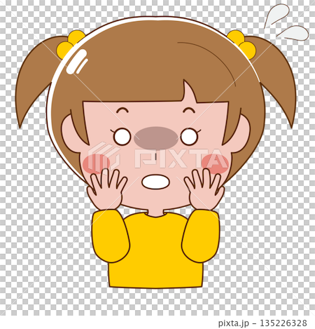 Surprised and pale girl Surprised and pale girl 135226328