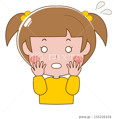 驚いている女の子 驚いている女の子 135226329