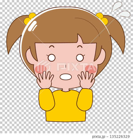 一個驚訝的女孩 一個驚訝的女孩 135226329