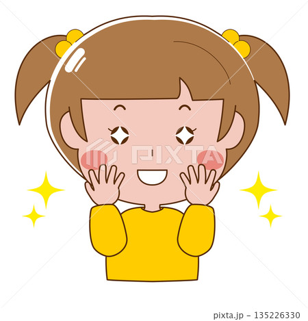 目を輝かせる女の子 目を輝かせる女の子 135226330