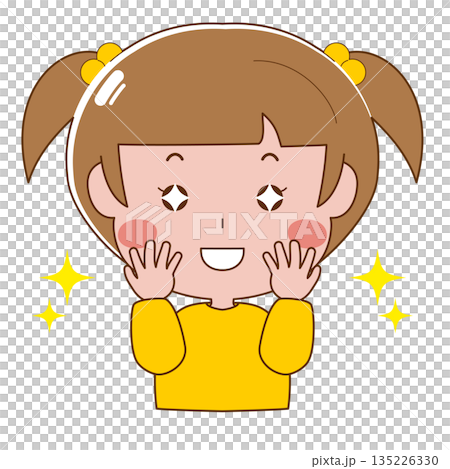 目を輝かせる女の子 目を輝かせる女の子 135226330