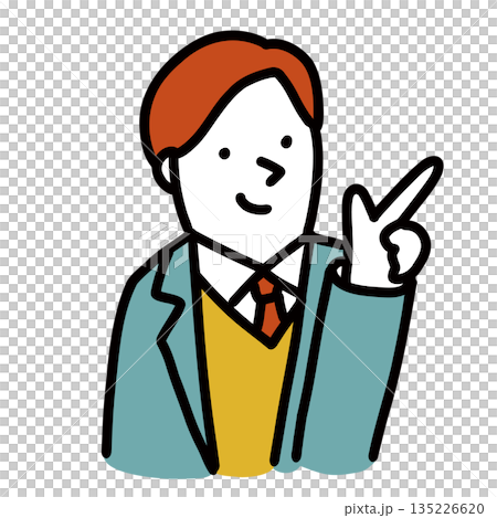 國中和高中學生身穿校服的插圖圖標 國中和高中學生身穿校服的插圖圖標 135226620