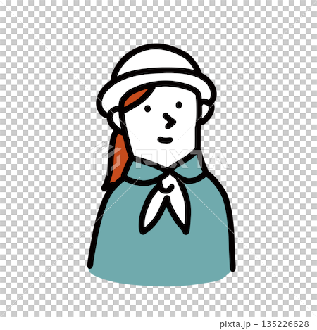 身穿私立小學校服的女孩插圖圖標 135226628