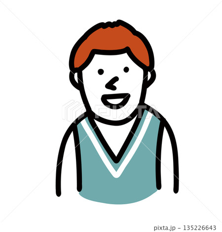 子供のイラストアイコン　小学生高学年 135226643