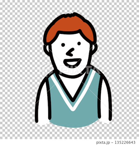 子供のイラストアイコン　小学生高学年 135226643