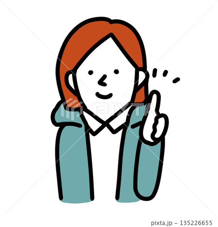 制服とパーカーを着た中学生・高校生のイラストアイコン 135226655