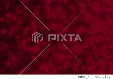 Red Bokeh Glitter Background Texture Sparkle Pattern Light shiny Abstract Spark Circle Card Christmas Festival Happy New Year Celebration. 135227175
