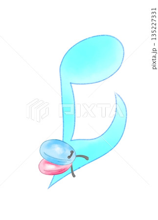 カスタネットの付いた音符 135227331