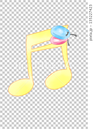 Musical notes with castanets Musical notes with castanets 135227423