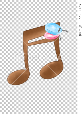 Musical notes with castanets Musical notes with castanets 135227425
