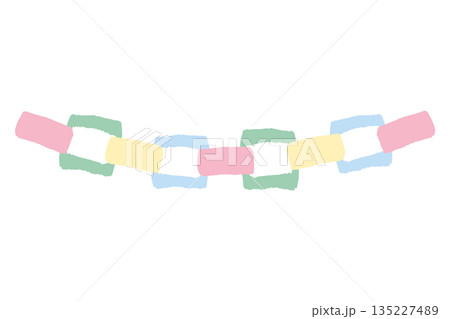 ふんわり春色 卒園・入園ガーランド＆リースシリーズ｜折り紙の輪飾り素材 135227489