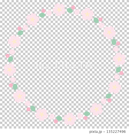 Soft Spring Colors Graduation & Entrance Garlands & Wreaths Series | Cherry Blossom Wreath Materials 135227496
