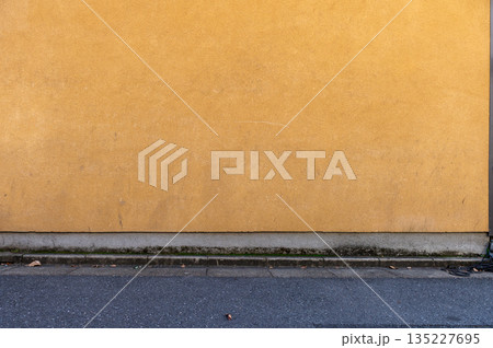 street wall background ,Industrial background, empty grunge urban street with warehouse brick wall 135227695