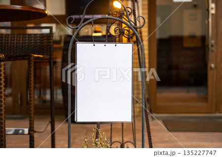 Large blank billboard on a street wall, banners with room to add your own text Large blank billboard on a street wall, banners with room to add your own text 135227747