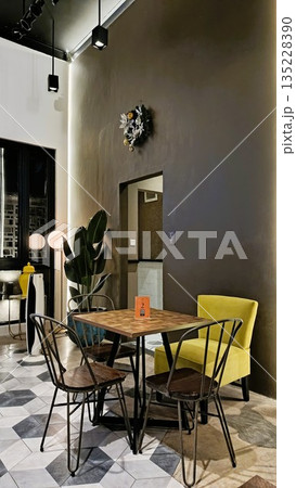 Jakarta, Indonesia- December 25 2025: Interior Design at Cafe Jakarta, Indonesia- December 25 2025: Interior Design at Cafe 135228390