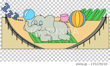 一幅大像打盹的插圖 一幅大像打盹的插圖 135229210