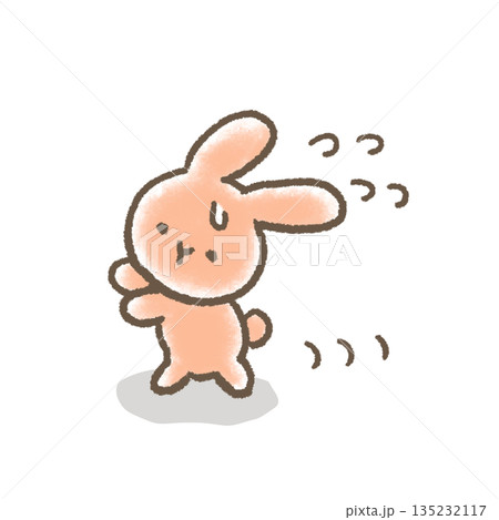 慌てて追いかけるウサギ 慌てて追いかけるウサギ 135232117