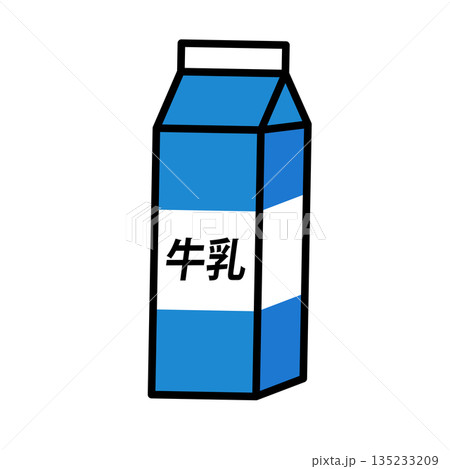 牛乳パック アイコン 135233209