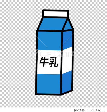 牛乳パック アイコン 135233209