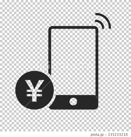 Smartphone payment icon Smartphone payment icon 135233210