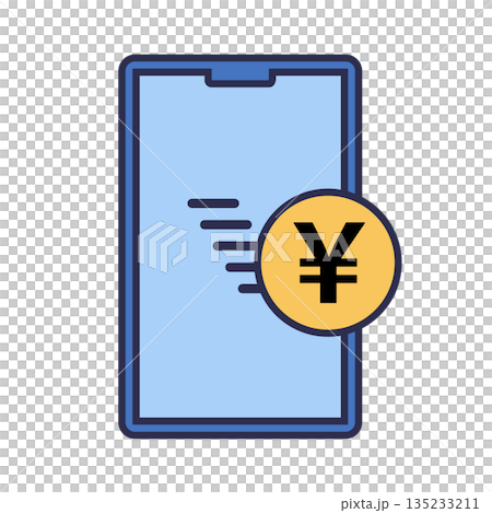 Mobile payment icon Japanese yen Mobile payment icon Japanese yen 135233211